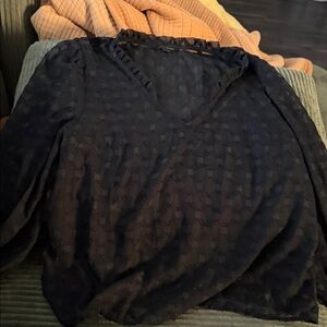 Banana Republic Elegant Black Lace Blouse